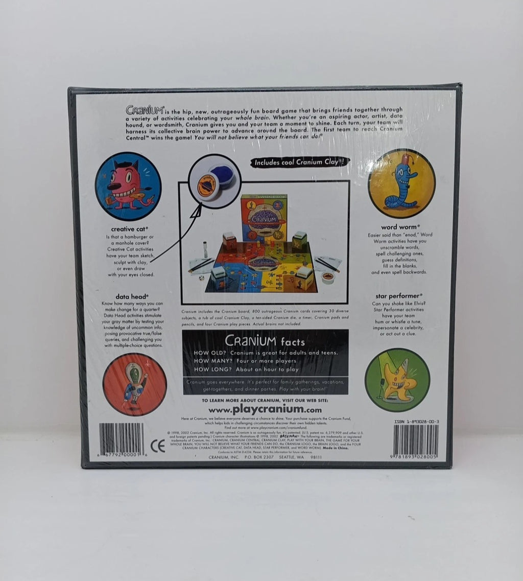 Cranium The Game 4 Your Whole Brain 1998 Outrageous Game Board - 3027950