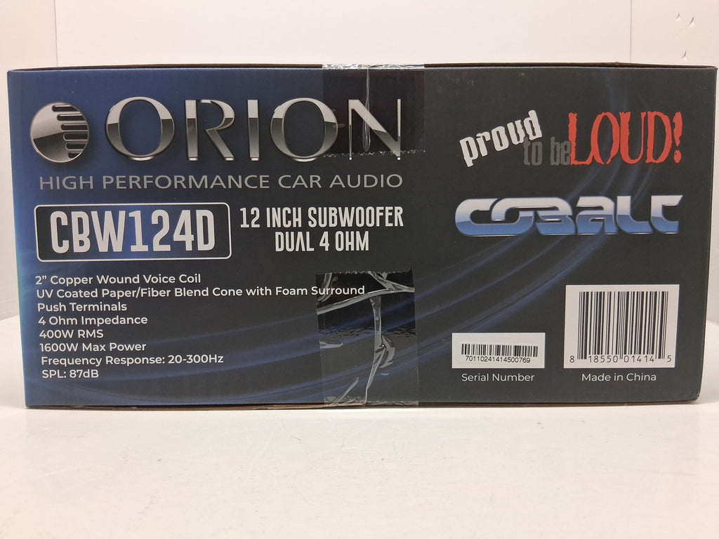 Orion Cobalt CBW 124D 12" Subwoofer