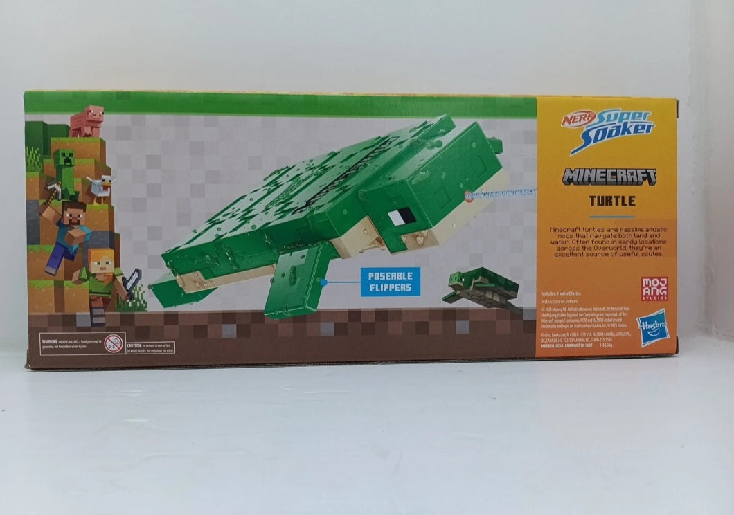 Perfect Minecraft Turtle Super Water Blaster Brand New Sealed