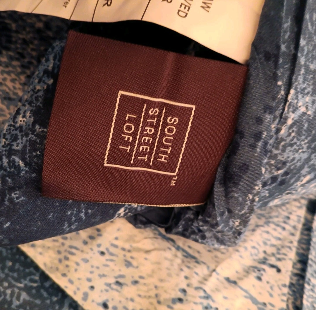 Blue White South Street Loft Comforter Bed Set