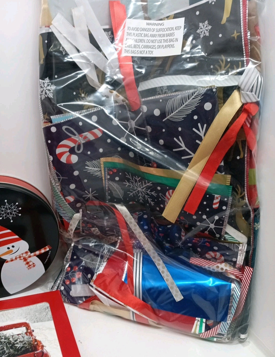 Christmas And Birthday Lot Of 8 Pieces, Round Cookie Tin And Gift Boxes Empty