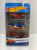 Hot Wheels 3 3 Car Pack New Sealed