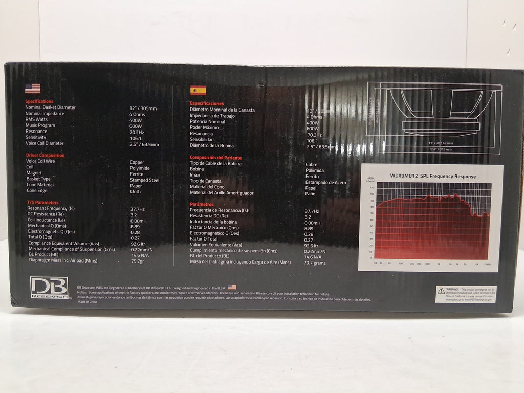 DB Drive WDX9MB12 12" pro midbass driver