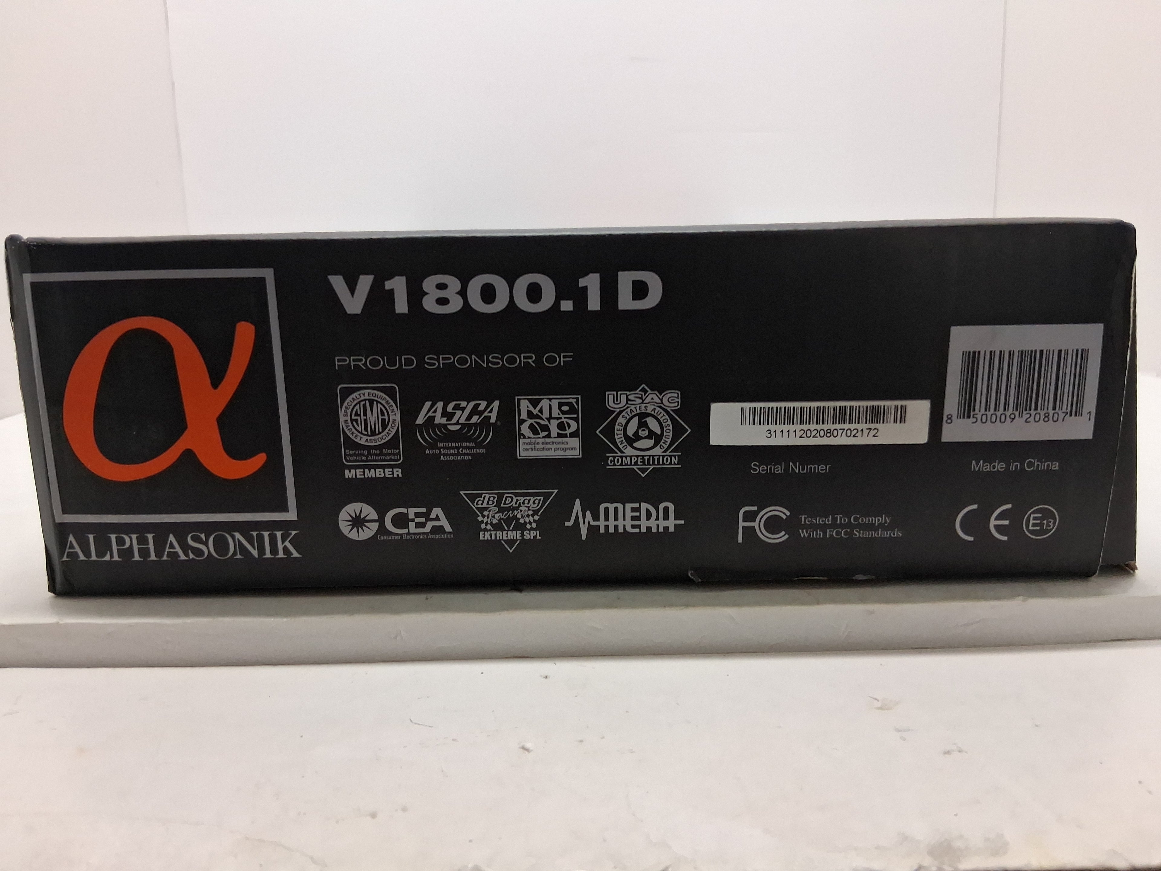 Alphasonik V1800.1D Venum Series Mono Car Audio Amplifier 3600W RMS V1800.1D