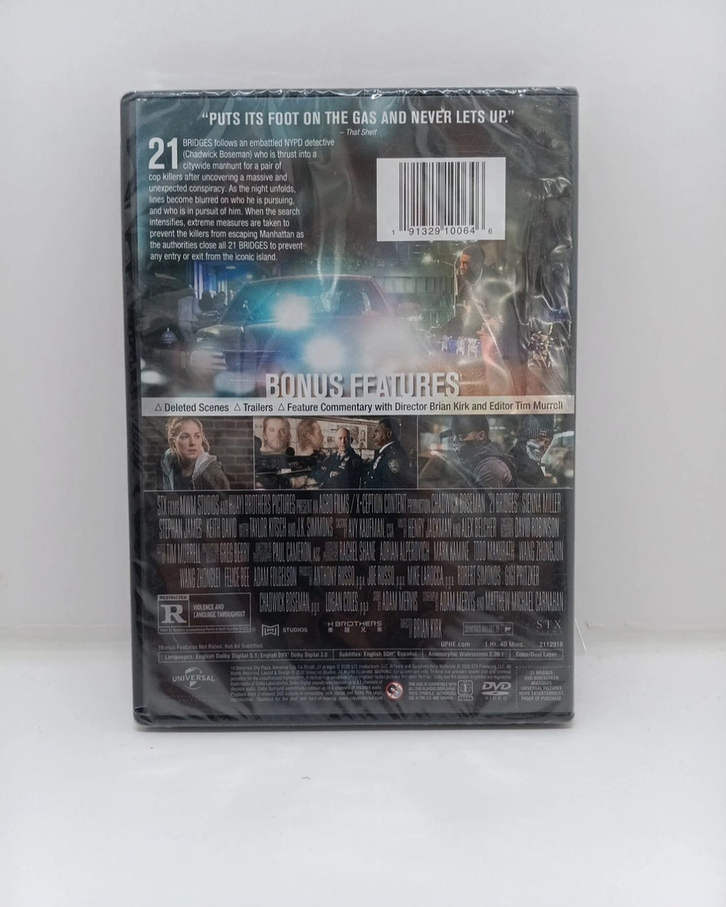 21 Bridges (DVD, 2019) Chadwick Boseman, Sienna Miller - Brand New, Sealed!