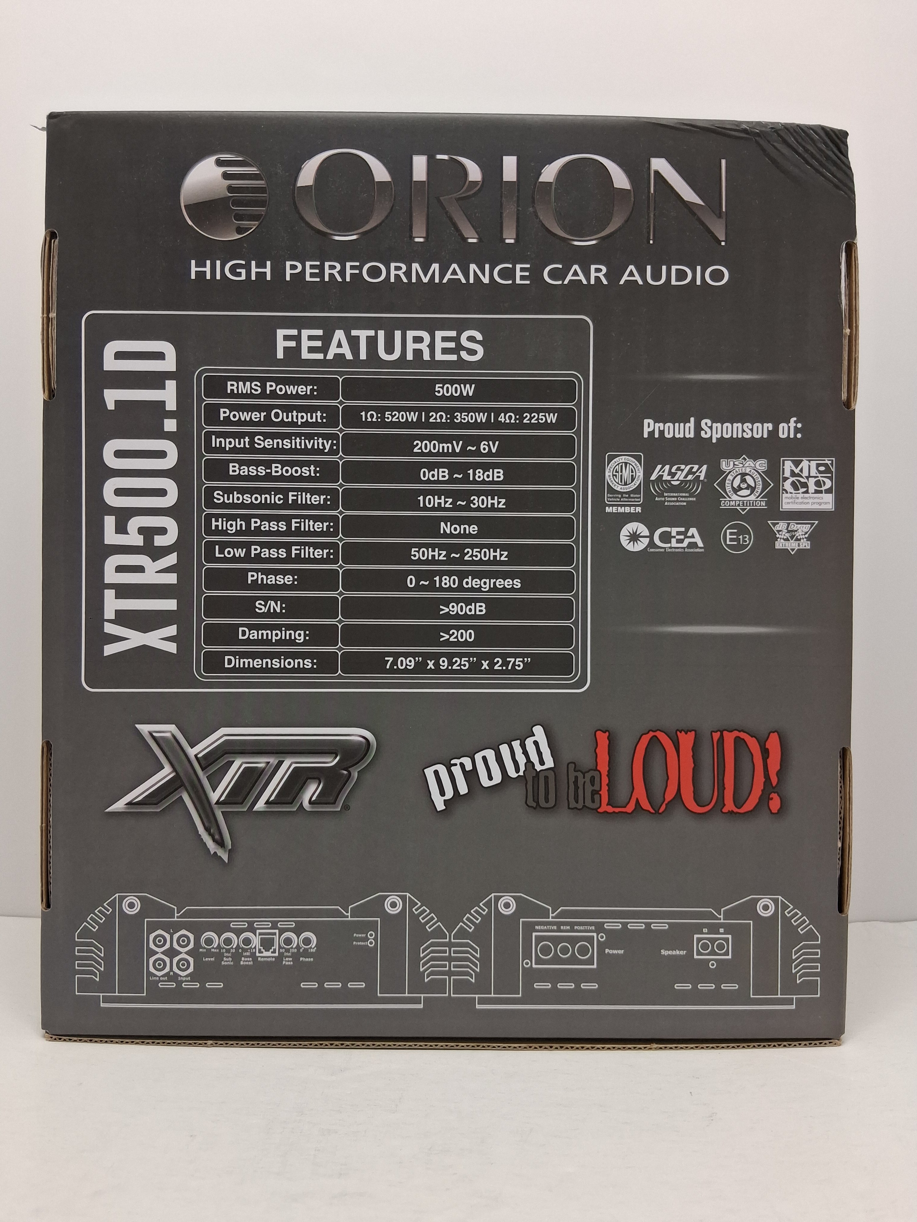 Orion XTR 500.1D Mono Amplifier