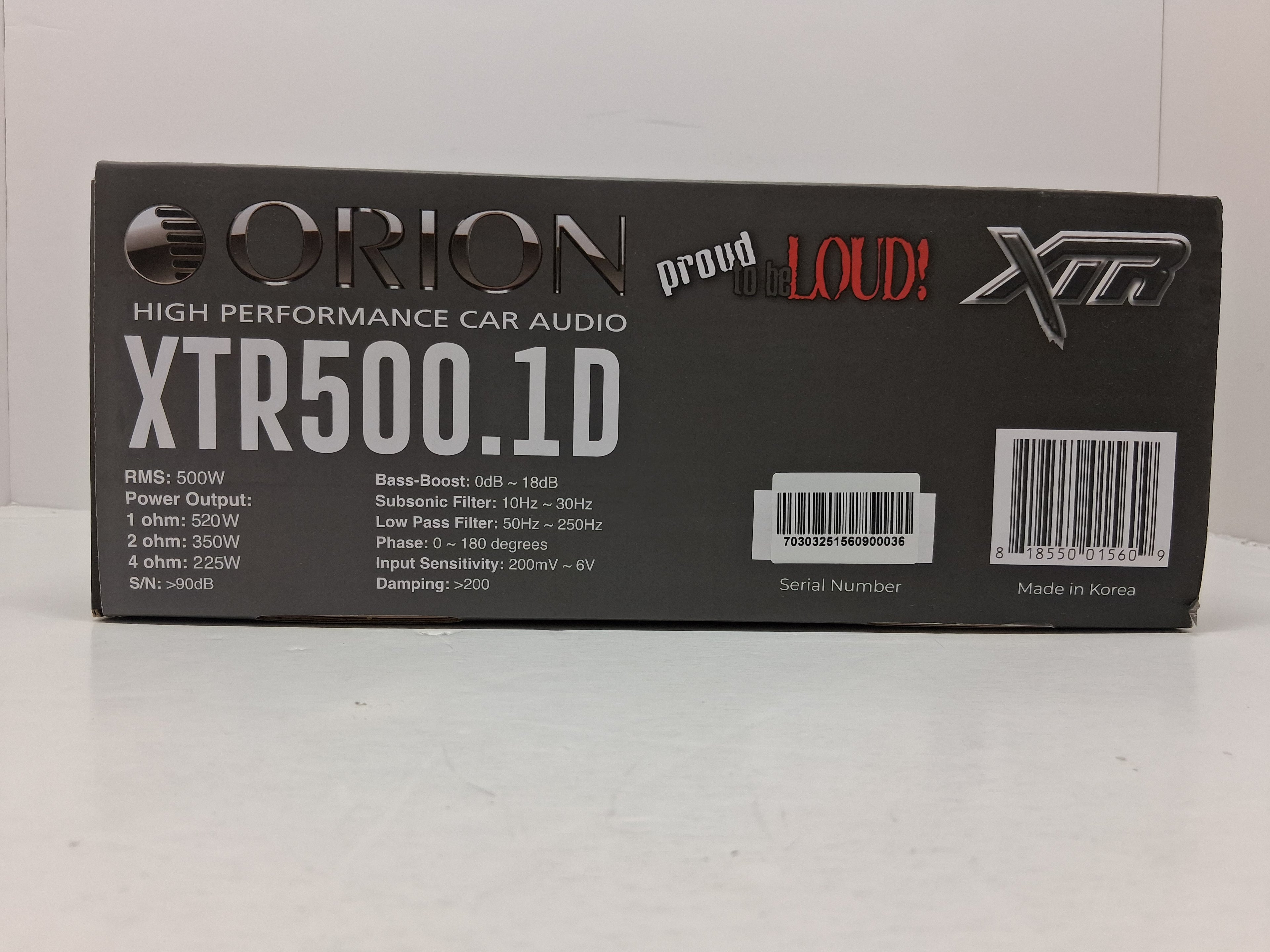 Orion XTR 500.1D Mono Amplifier