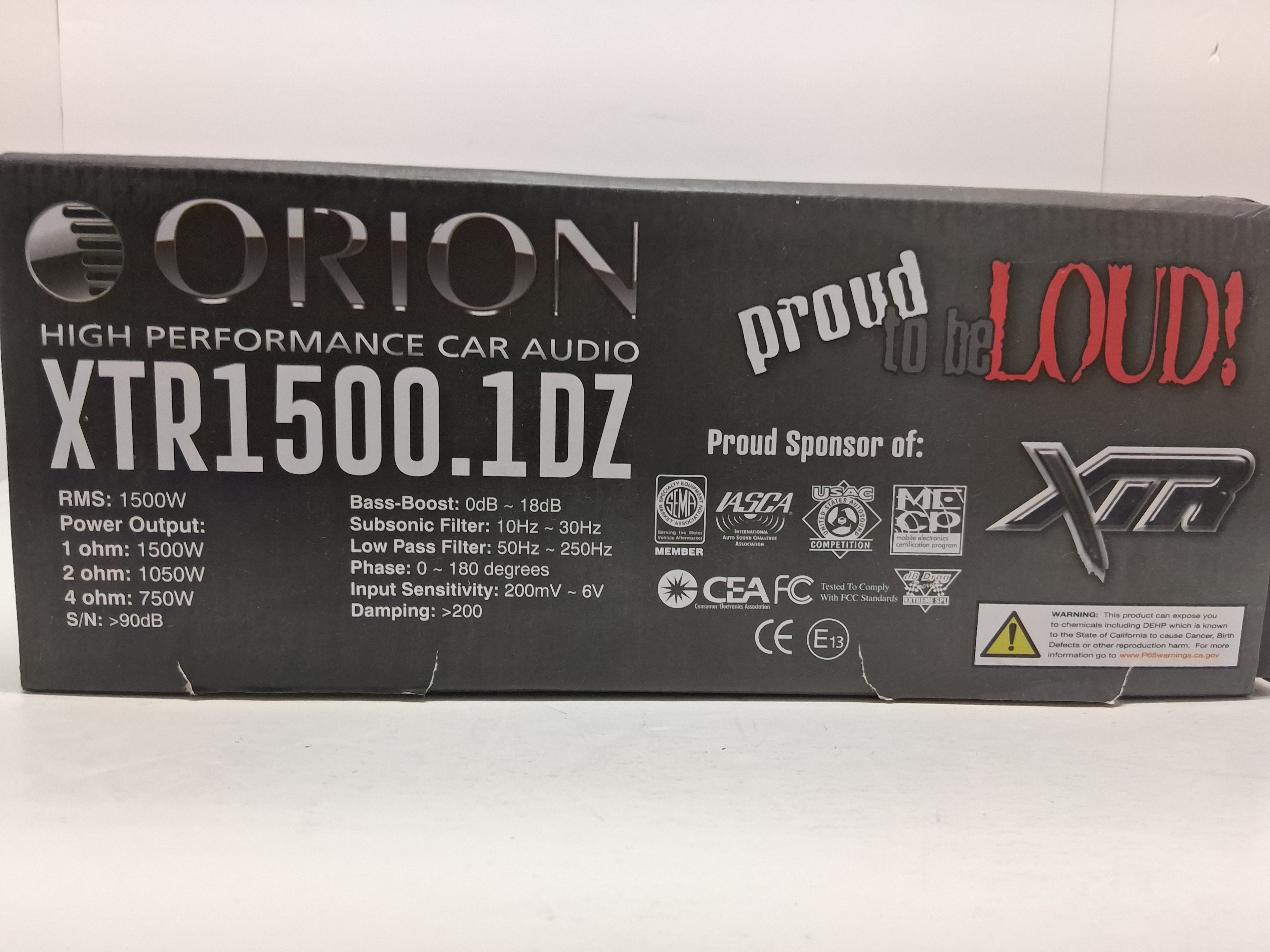 Orion Xtr1500.1dz XTR Amplifier D Class 1 Ohm 6000w Car Audio Amp