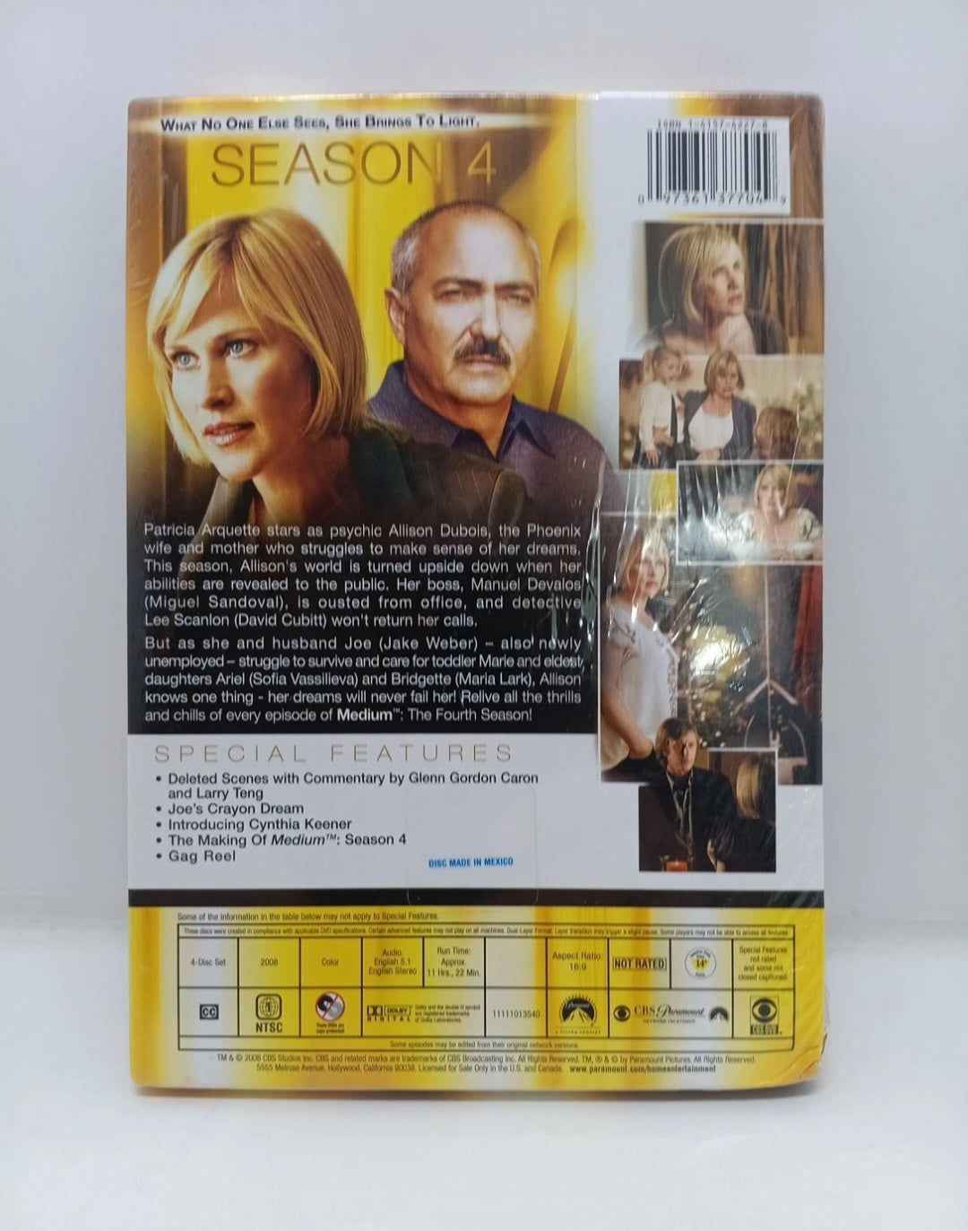 Medium Complete Season 4 4 Disc DVD Brand New Sealed