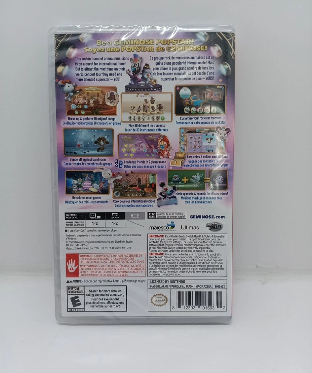 Geminose: Animal Popstars Nintendo Switch Video Game Brand New