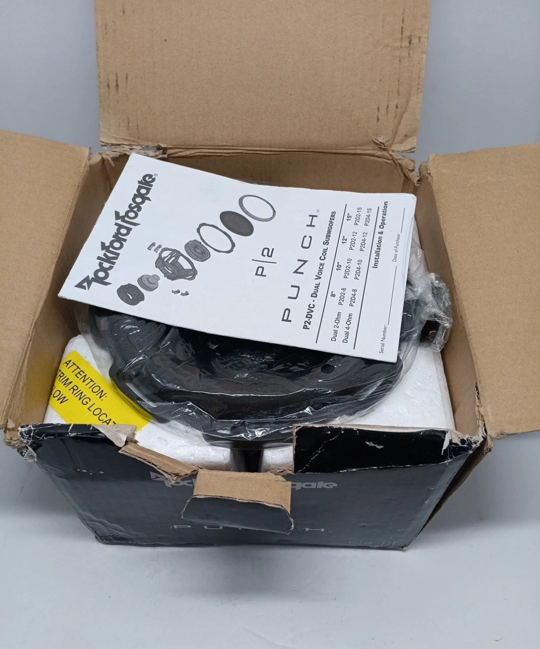 Rockford Fosgate Punch P2D48 1-Way 8in. Car Subwoofer