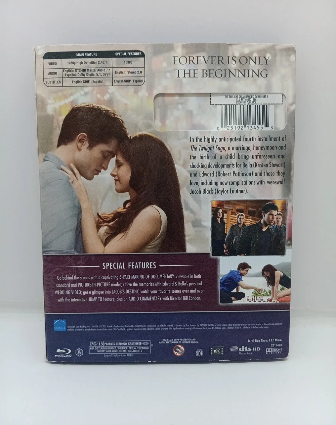 The Twilight Saga: Breaking Dawn, Part 1 (Blu-ray, 2011)