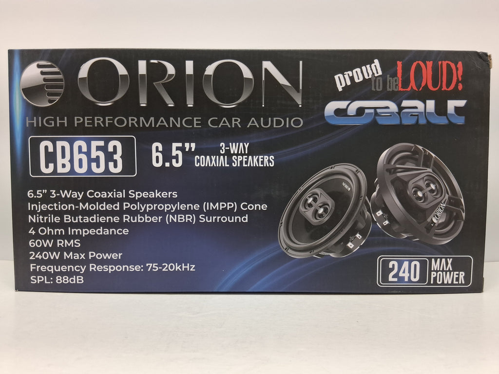 Orion CB653 3 Way 6.5 Inch Car Speakers 240W Peak 4 Ohm