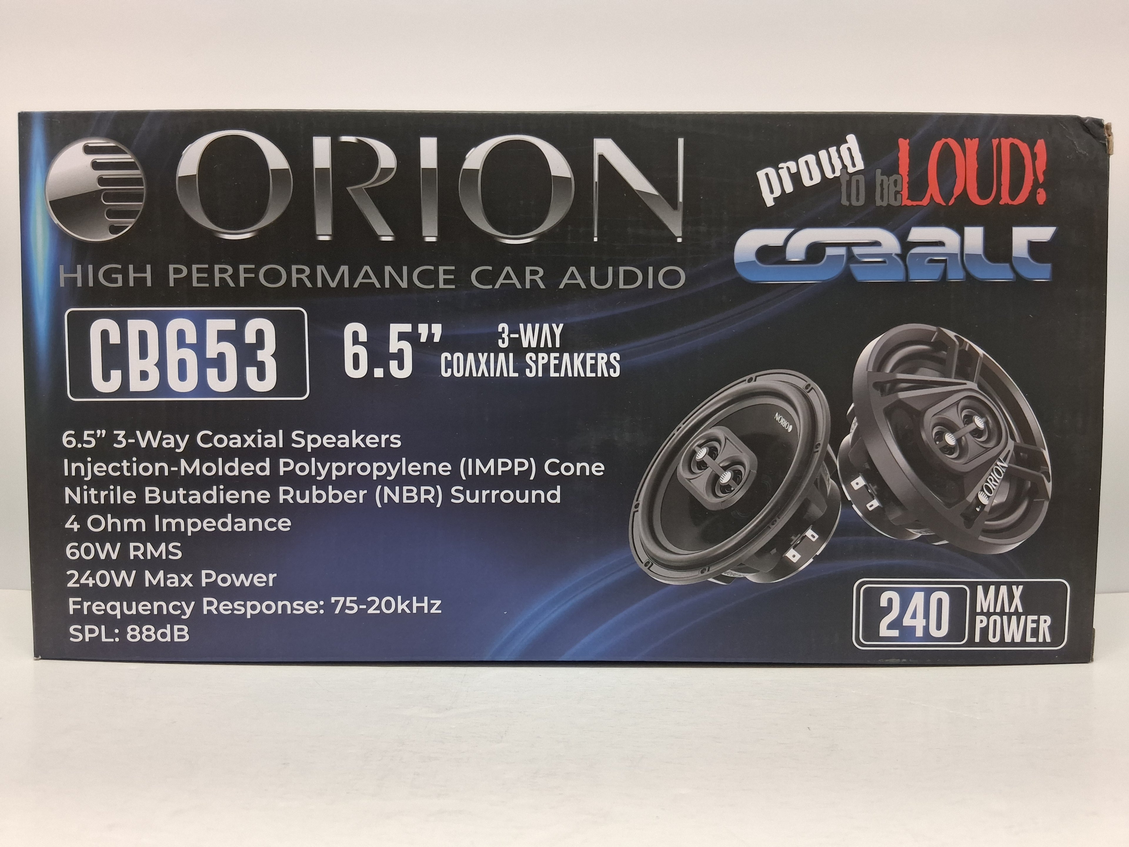 Orion CB653 3 Way 6.5 Inch Car Speakers 240W Peak 4 Ohm