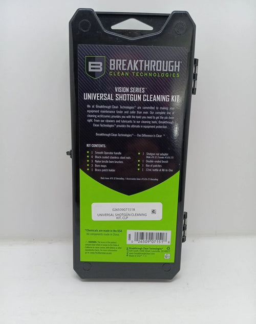 Breakthrough Clean Technologies Vision Series Universal Shotgun Cleaning Kit New